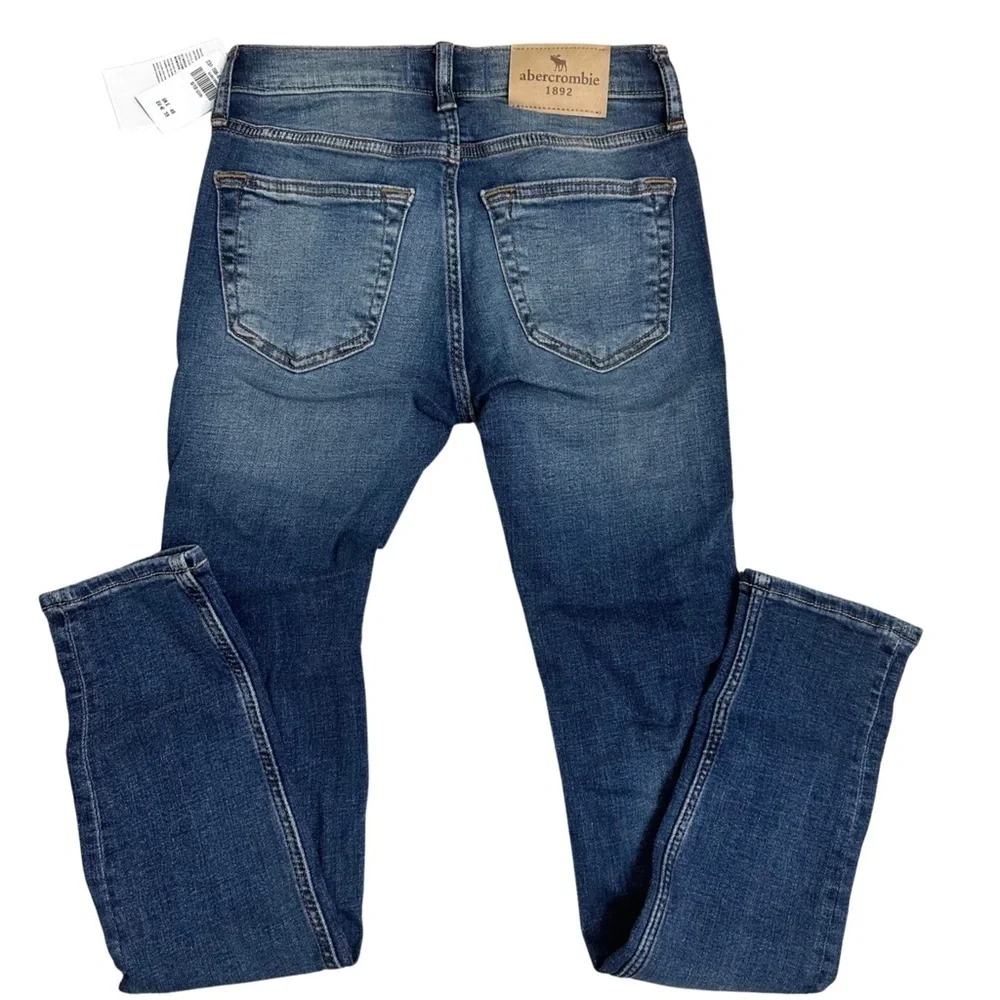 Abercrombie Kids Distressed Stacked Skinny Jean 9/10 Slim Blue NEW WITH TAGS - Picture 3 of 6